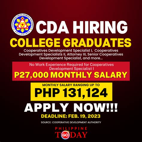 The Cooperative Development Authority (CDA) requested for the .